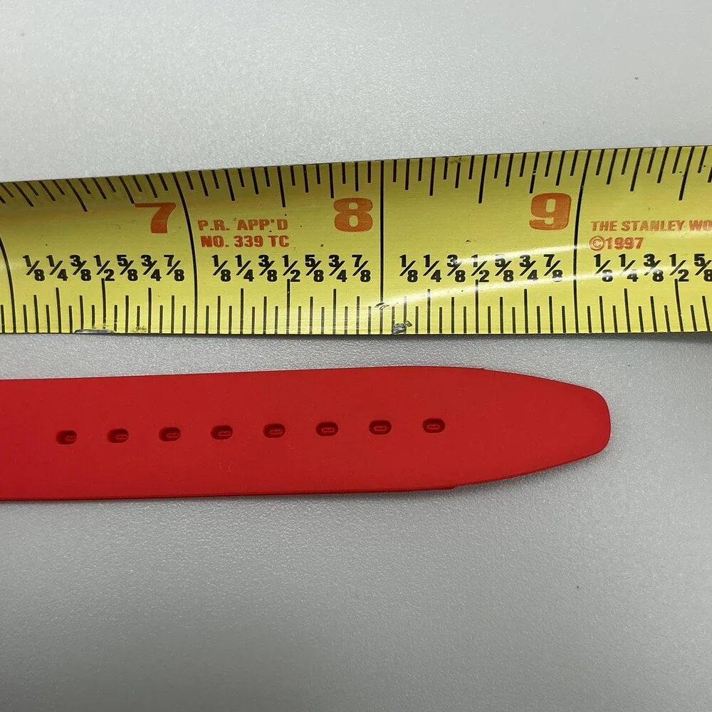 Swatch Lady Infusion Womens Watch 34mm White Dial Red Strap Swiss New Battery